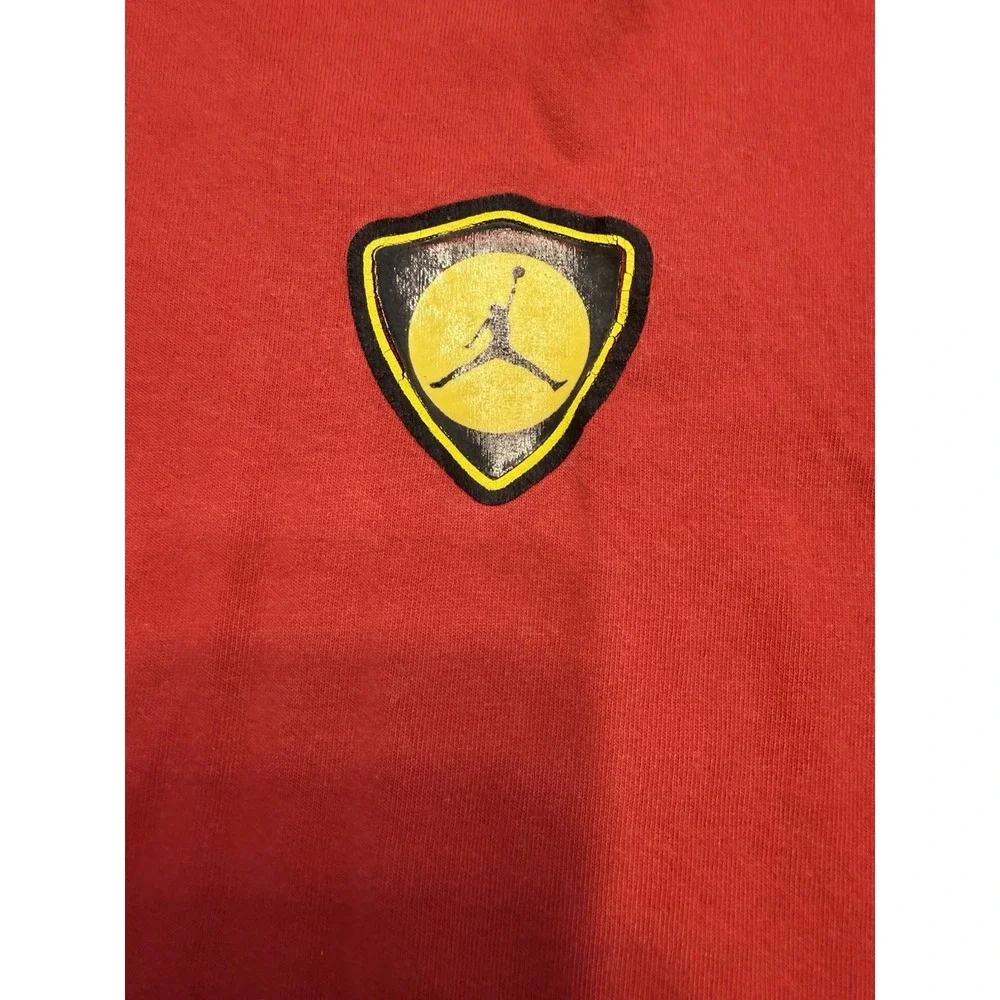 Vintage Y2K Jordan Brand Long Sleeve Shirt XXL Red Oversized Boxy Spell Out 2003